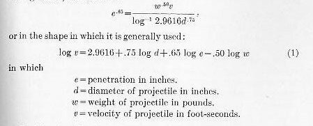 DeMarre penetration formula (1)