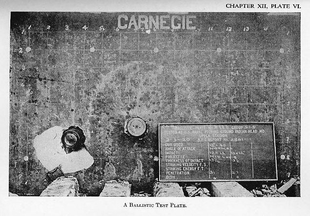 Naval Ordnance 1937, Chapter XII: Armor — Plate VI (armor plate after ballistic test)