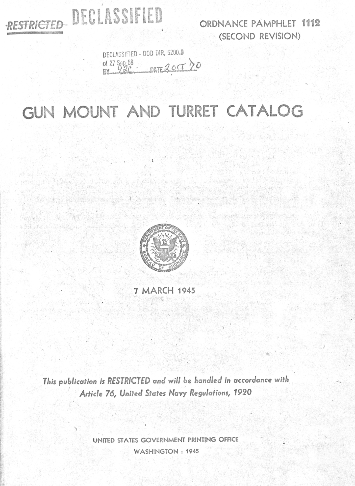 BB-35 Ordnance Equipment List p.3 — additional ordnance details