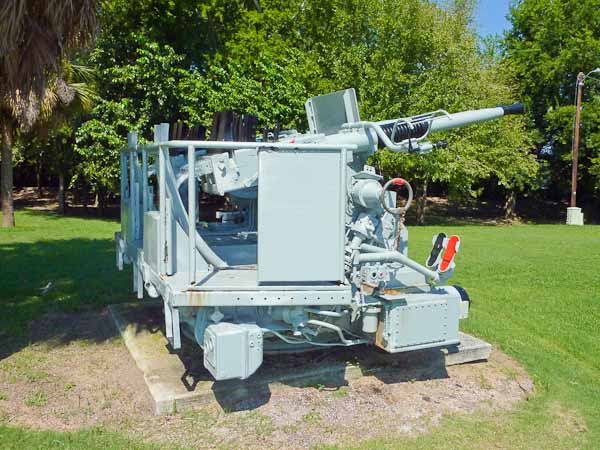 40mm Bofors quad mount, side angle view