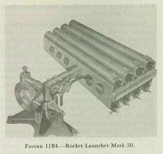 Figure 11B4 — 5.0-inch Rocket Launcher Mark 50, 8-tube launcher for PT boats