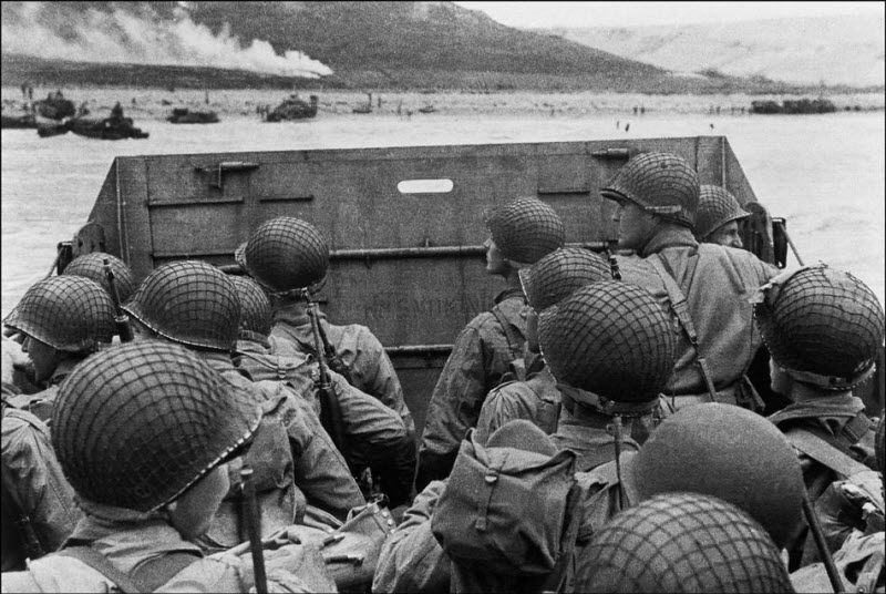 US assault troops approach Utah Beach on D-Day