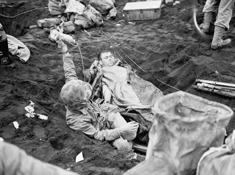 Marines plant flag