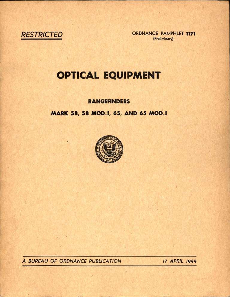 OP-1171 Optical Equipment cover page