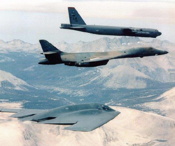 Air: Strategic Bombers (the B-52 Stratofortress, B-1 Lancer and B-2 Spirit &mdash; pictured above).