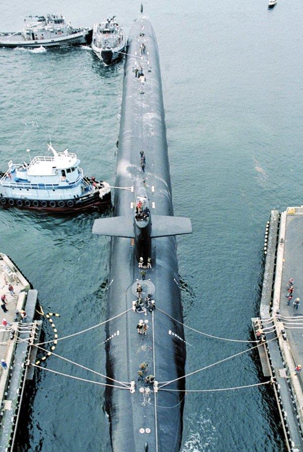 Typically, one of these teams will patrol for around 3 months and then come back to port where the sub is resupplied and the other crew goes directly back out to sea.