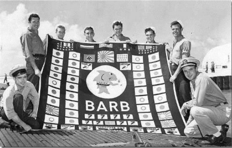 USS Barb second battle flag