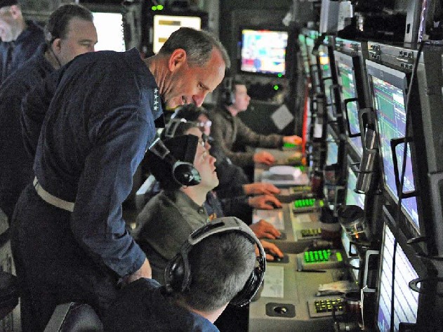 USS Virginia command center — no periscope trunk required