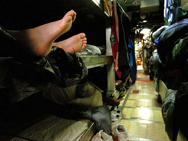 Torpedo room — can be configured with bunks for special operations teams