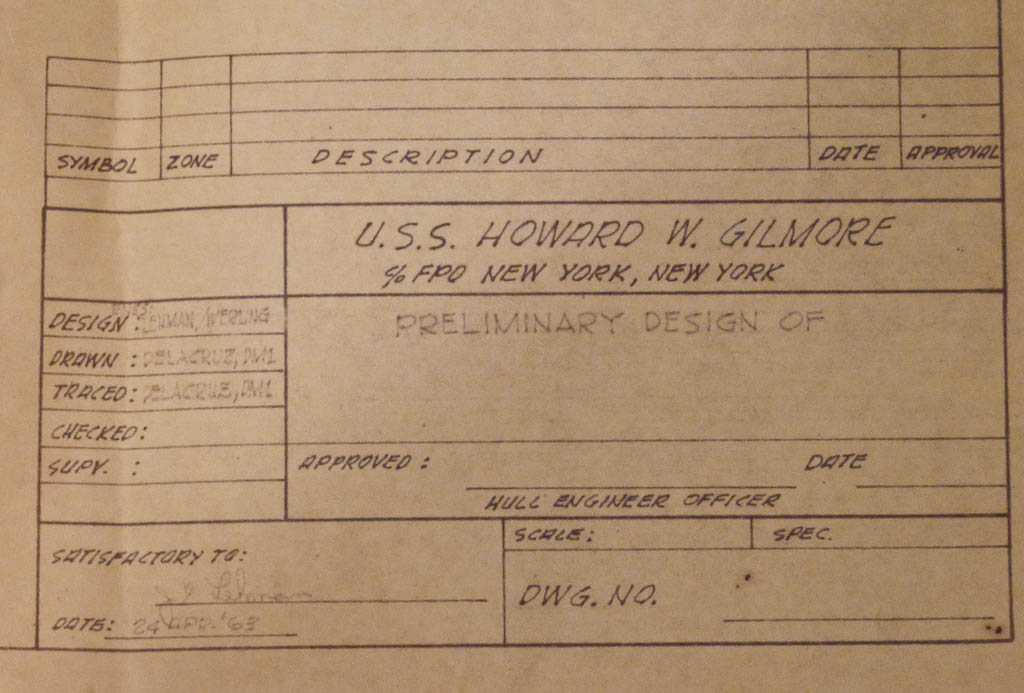 Drawing title block dated 24 April 1963 with Jack Lehman's signature and the designer and draftsman names