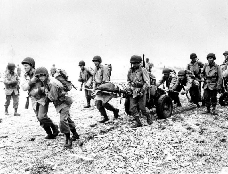 US Army reinforcements land on beach in Attu Alaska June 1943