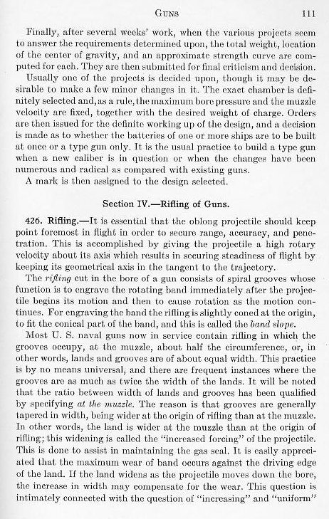 Naval Ordnance 1937, Chapter IV: Guns — p. 111