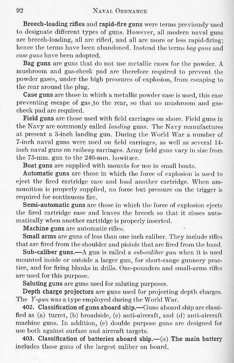 Naval Ordnance 1937, Chapter IV: Guns — p. 92