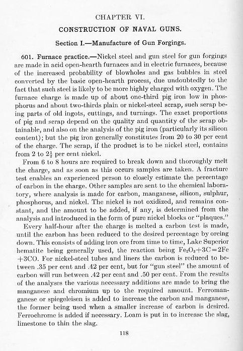 Naval Ordnance 1937, Chapter VI: Construction of Naval Guns — p. 118