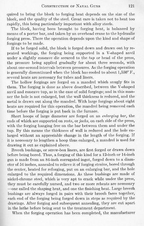 Naval Ordnance 1937, Chapter VI: Construction of Naval Guns — p. 121