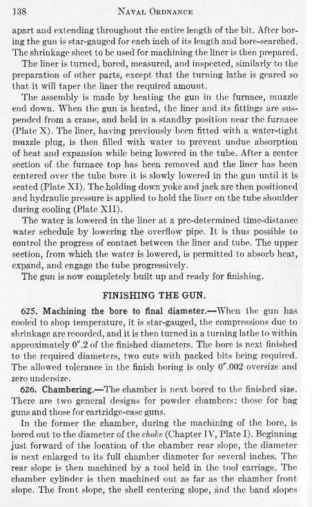 Naval Ordnance 1937, Chapter VI: Construction of Naval Guns — p. 138