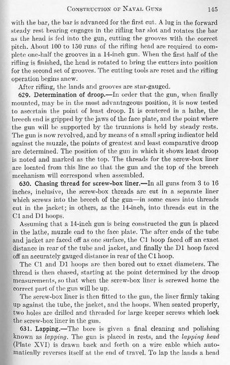 Naval Ordnance 1937, Chapter VI: Construction of Naval Guns — p. 145