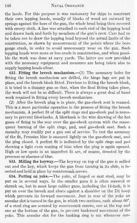 Naval Ordnance 1937, Chapter VI: Construction of Naval Guns — p. 148