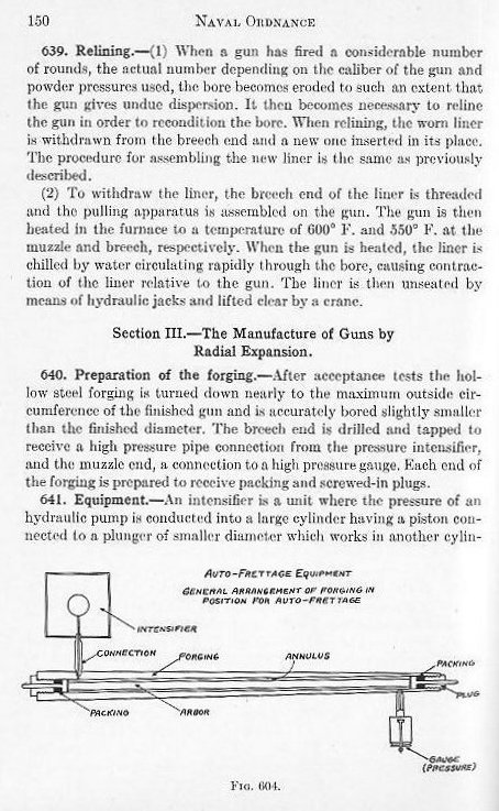 Naval Ordnance 1937, Chapter VI: Construction of Naval Guns — p. 150