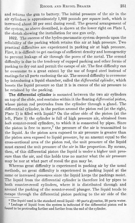 Naval Ordnance 1937, Chapter X: Recoil and Recoil Brakes — p. 251