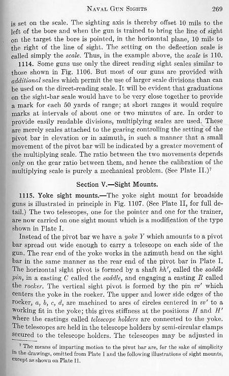 Naval Ordnance 1937, Chapter XI: Naval Gun Sights — p. 269