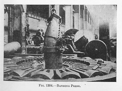 Naval Ordnance 1937, Chapter XIII — Fig. 1304: Banding press